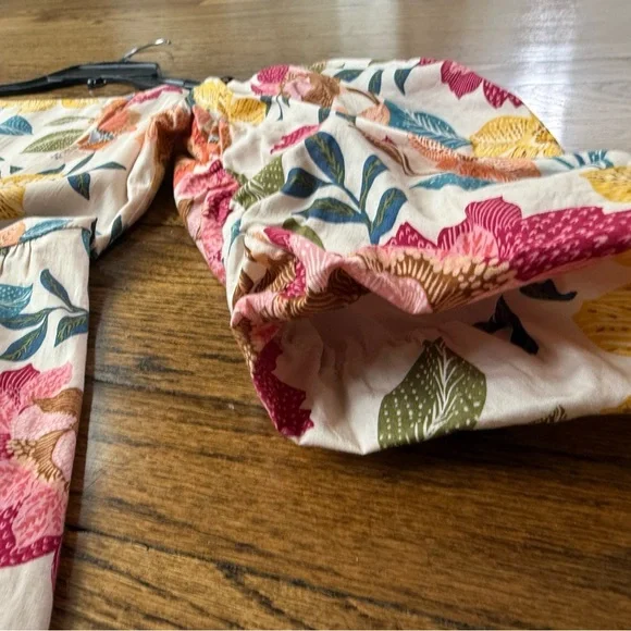 Euc- Vince Camuto Floral Off the Shoulder Stretch Cotton Midi Dress- size 2 - Picture 4 of 9